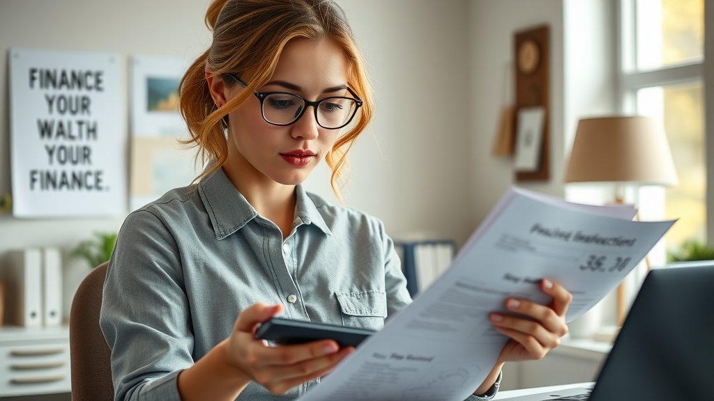 small business owner analyzing finance documents empowerment