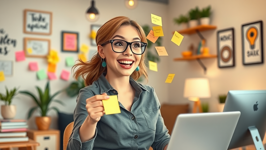 inspired female business owner brainstorming women entrepreneurs marketing strategy
