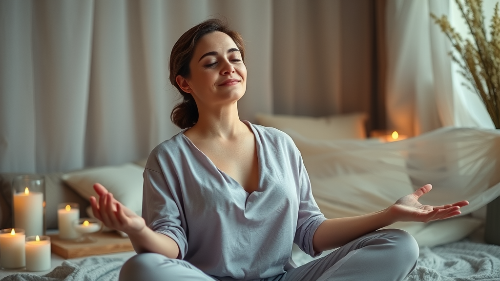 Female entrepreneur meditating and practicing manifestation in future women entrepreneurship feminine energy
