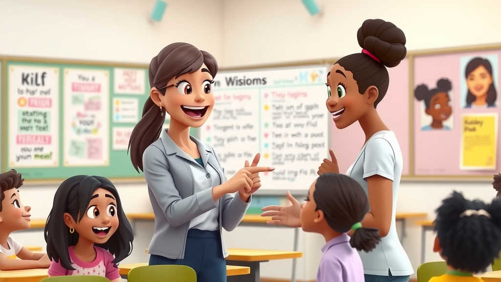 inspiring female leader mentoring young girls, role model, women entrepreneur shaping future generations, classroom setting, main keyword: the benefits of women entrepreneurship