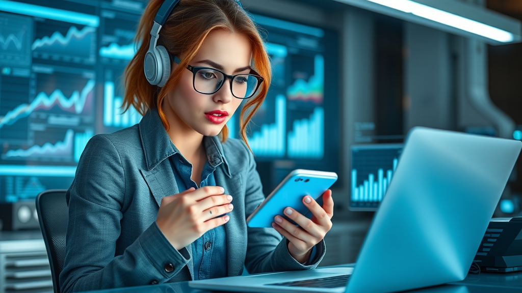 tech-savvy female entrepreneur using digital tools for business growth tactics for female entrepreneurs