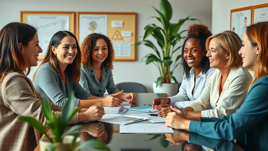 financial confidence for women diverse women team empowering discussing financial strategies