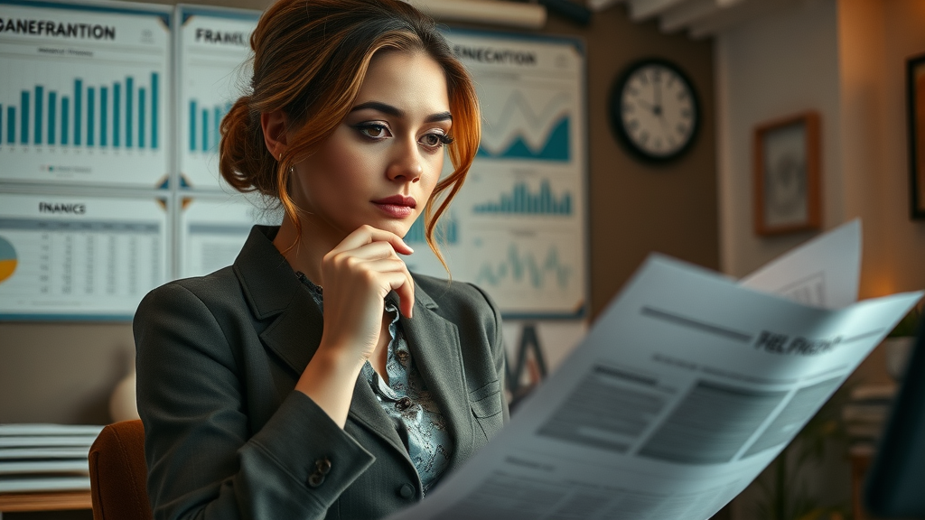 dedicated female entrepreneur analyzing financial plans, money management tips for women business owners