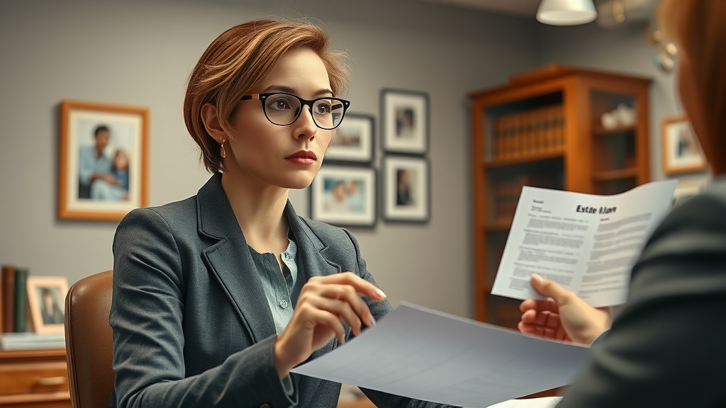 Visionary female business owner discussing estate planning with advisor – securing financial future for women entrepreneurs.