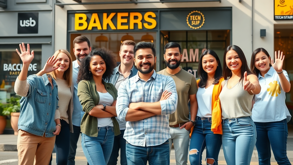 diverse group of business owners celebrating successful growth through positive money mindset
