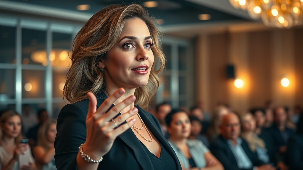 Spiritual entrepreneur stepping outside comfort zone at a networking event