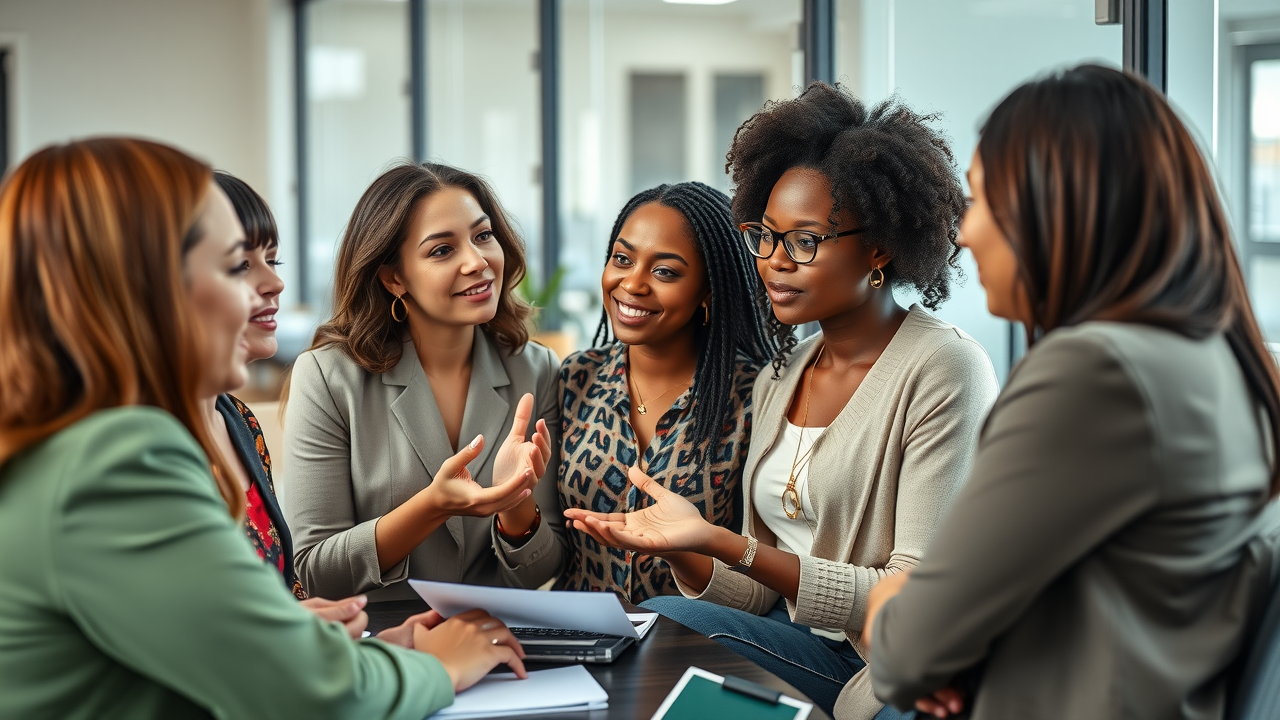 diverse group of Christian entrepreneurs collaborating on faith-based business strategy