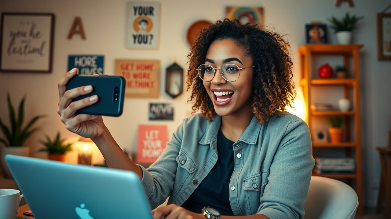 young Christian entrepreneur livestreaming showing faith-based entrepreneurship trends