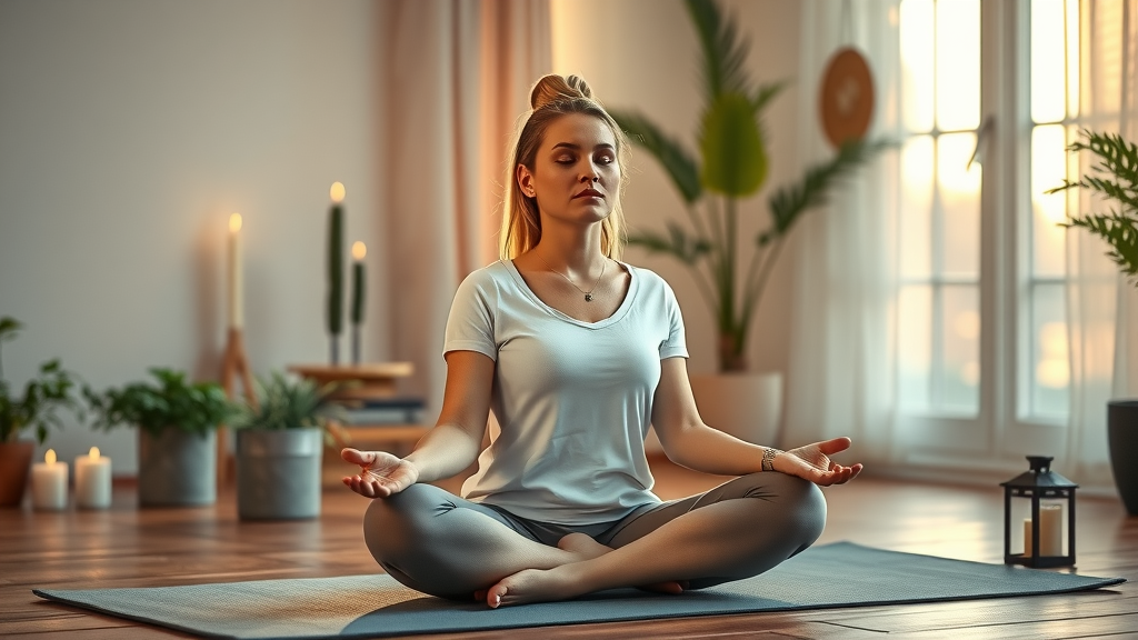 Women spiritual business trends: female entrepreneur practicing mindfulness meditation at sunrise