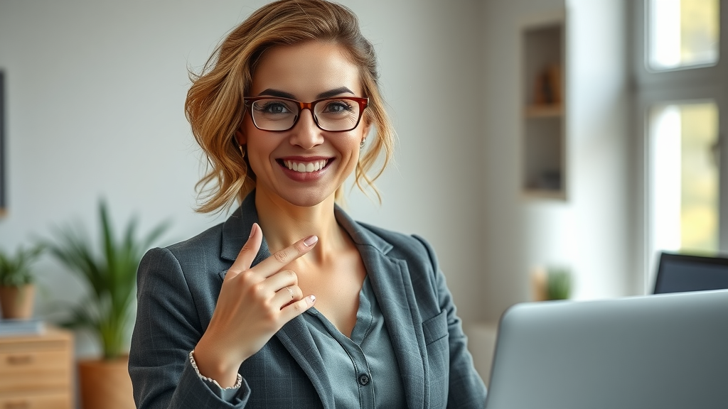 Empowered woman entrepreneur with confident expression managing a flexible schedule in a modern home office